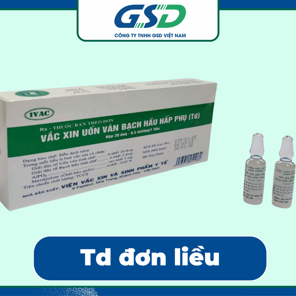 Vắc xin uốn ván bạch hầu hấp phụ (Td)